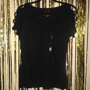 BRAND NEW Lace up cold shoulder tee